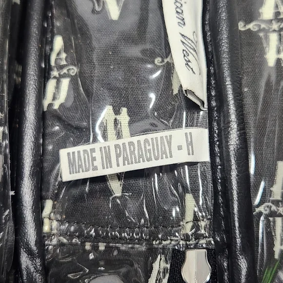 American West Studded Black Leather Toiletry Bag - Picture 3 of 14